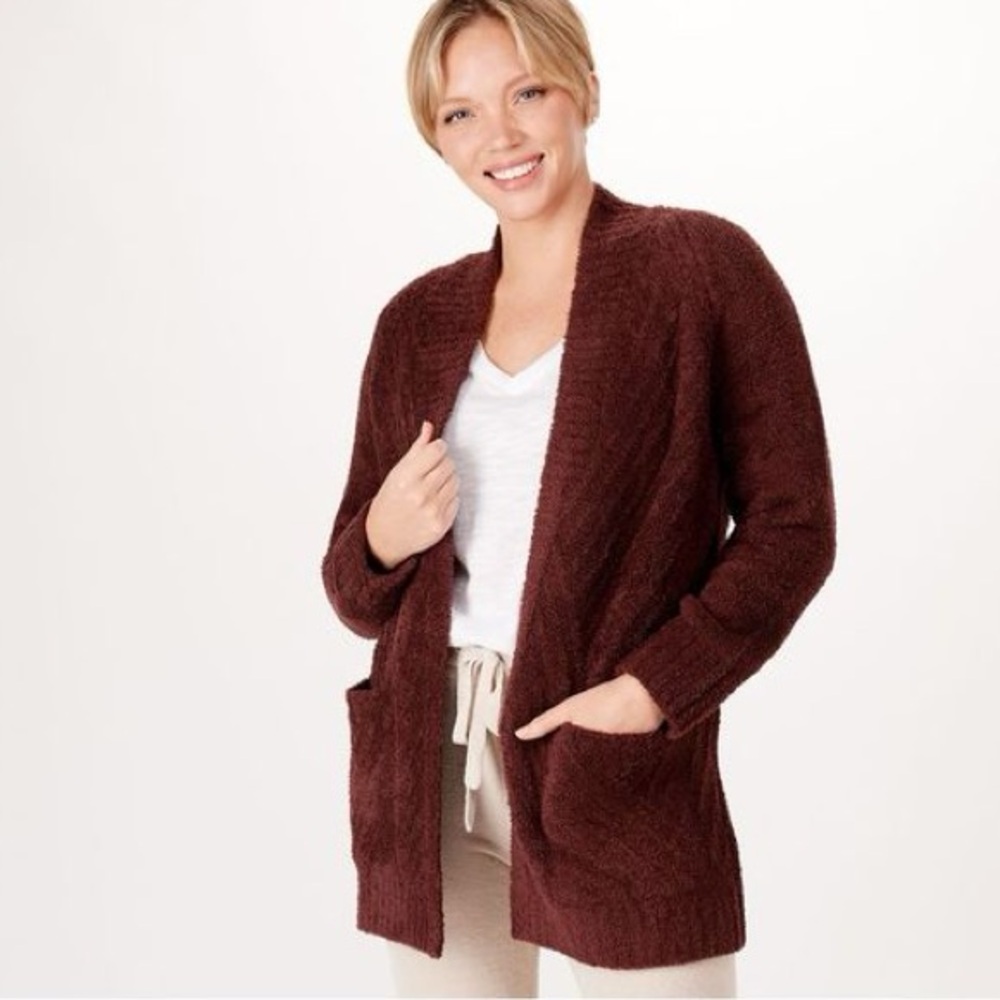 Barefoot Dreams CozyChic Directional Ribbed Cardigan Women’s Plus Sz 3X